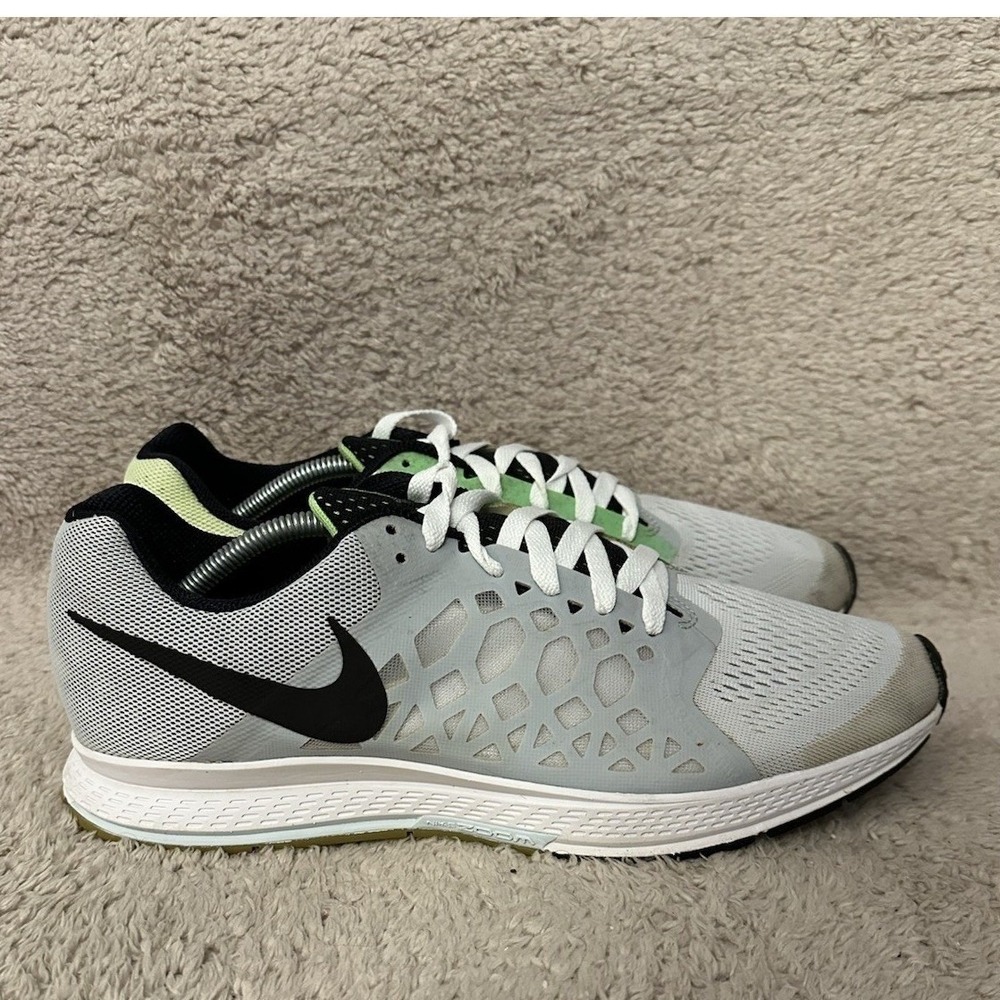 Nike Air Zoom Pegasus 31 Mens 11.5 Wolf Grey Electric Green 652925-013 Running